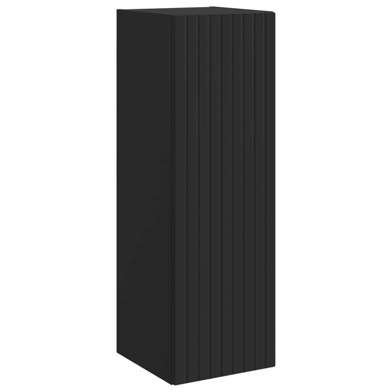 vidaXL Τοίχου Ντουλάπα Μπάνιου Μαύρο 33 x 34,5 x 60 εκ