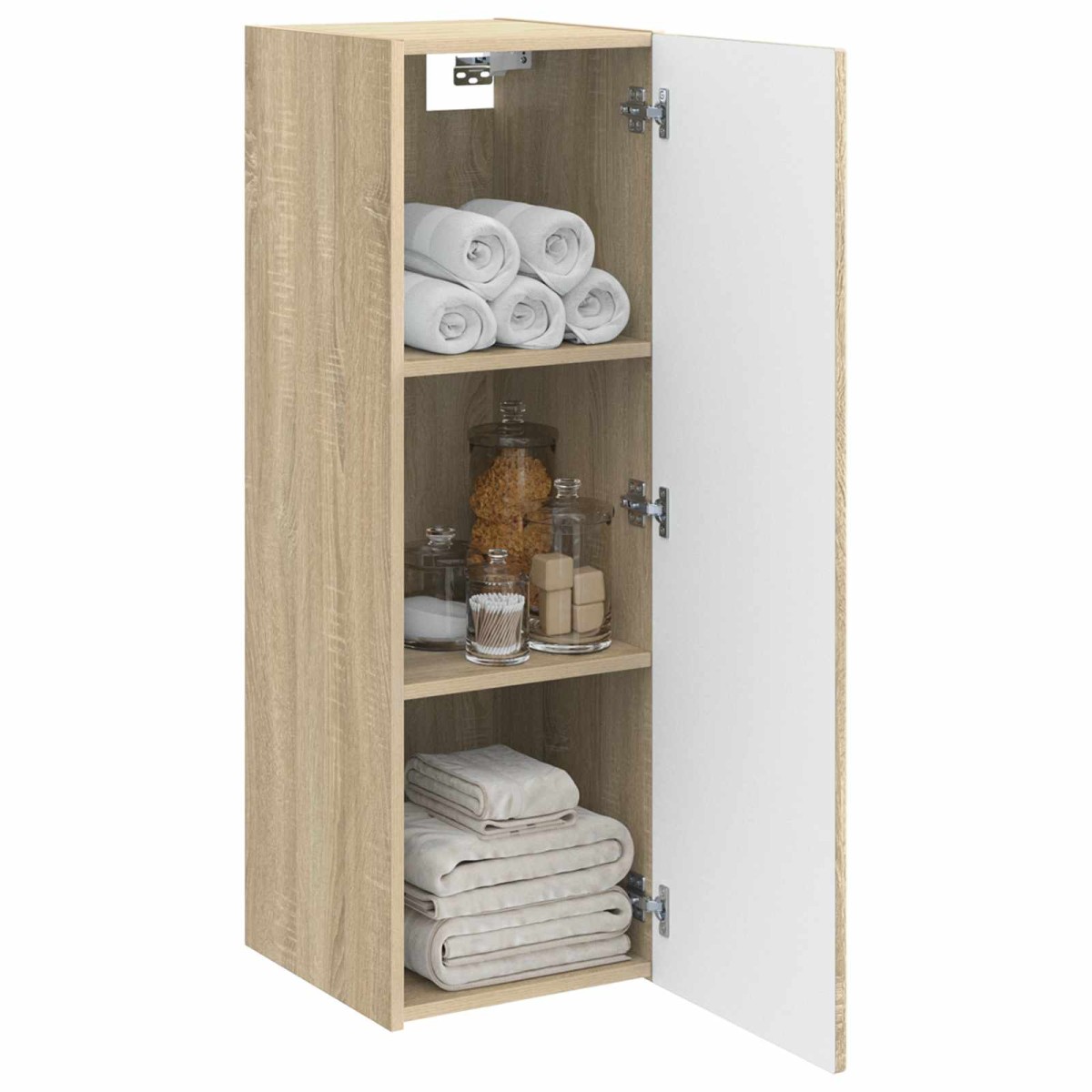 vidaXL Τοίχου Ντουλάπα Μπάνιου Sonoma Δρυς 33 x 34,5 x 60 εκ