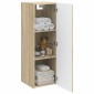 vidaXL Τοίχου Ντουλάπα Μπάνιου Sonoma Δρυς 33 x 34,5 x 60 εκ