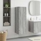 vidaXL Τοίχου Ντουλάπα Μπάνιου Γκρι Sonoma 33 x 34,5 x 60 εκ