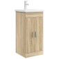 vidaXL Καθρέφτης μπάνιου με νιπτήρα Sonoma Δρυς 42 x 40 x 84,5 εκ