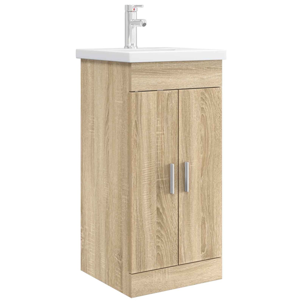 vidaXL Καθρέφτης μπάνιου με νιπτήρα Sonoma Δρυς 42 x 40 x 84,5 εκ