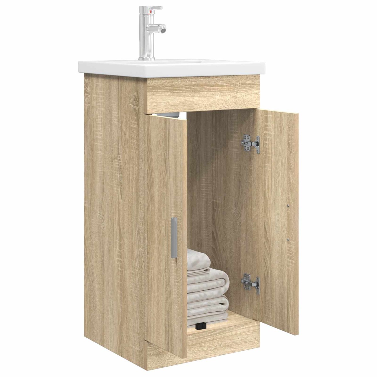 vidaXL Καθρέφτης μπάνιου με νιπτήρα Sonoma Δρυς 42 x 40 x 84,5 εκ