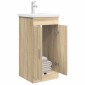 vidaXL Καθρέφτης μπάνιου με νιπτήρα Sonoma Δρυς 42 x 40 x 84,5 εκ