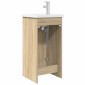 vidaXL Καθρέφτης μπάνιου με νιπτήρα Sonoma Δρυς 42 x 40 x 84,5 εκ