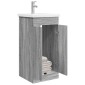 vidaXL Καθρέφτης μπάνιου με νιπτήρα Γκρι Sonoma 42 x 40 x 84,5 εκ