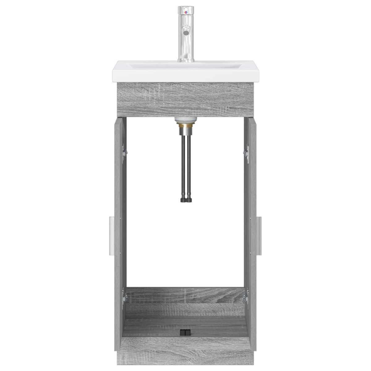 vidaXL Καθρέφτης μπάνιου με νιπτήρα Γκρι Sonoma 42 x 40 x 84,5 εκ