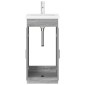 vidaXL Καθρέφτης μπάνιου με νιπτήρα Γκρι Sonoma 42 x 40 x 84,5 εκ