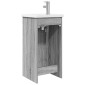 vidaXL Καθρέφτης μπάνιου με νιπτήρα Γκρι Sonoma 42 x 40 x 84,5 εκ