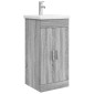 vidaXL Καθρέφτης μπάνιου με νιπτήρα Γκρι Sonoma 42 x 40 x 84,5 εκ