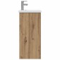 vidaXL Καθρέφτης μπάνιου με νιπτήρα Artisan Δρυς 42 x 40 x 84,5 εκ
