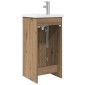 vidaXL Καθρέφτης μπάνιου με νιπτήρα Artisan Δρυς 42 x 40 x 84,5 εκ