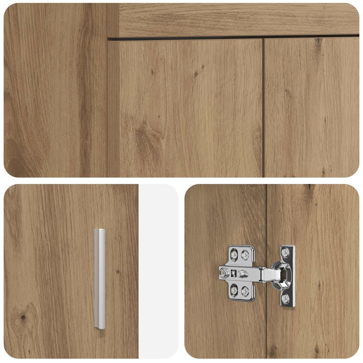 vidaXL Καθρέφτης μπάνιου με νιπτήρα Artisan Δρυς 42 x 40 x 84,5 εκ