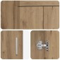 vidaXL Καθρέφτης μπάνιου με νιπτήρα Artisan Δρυς 42 x 40 x 84,5 εκ