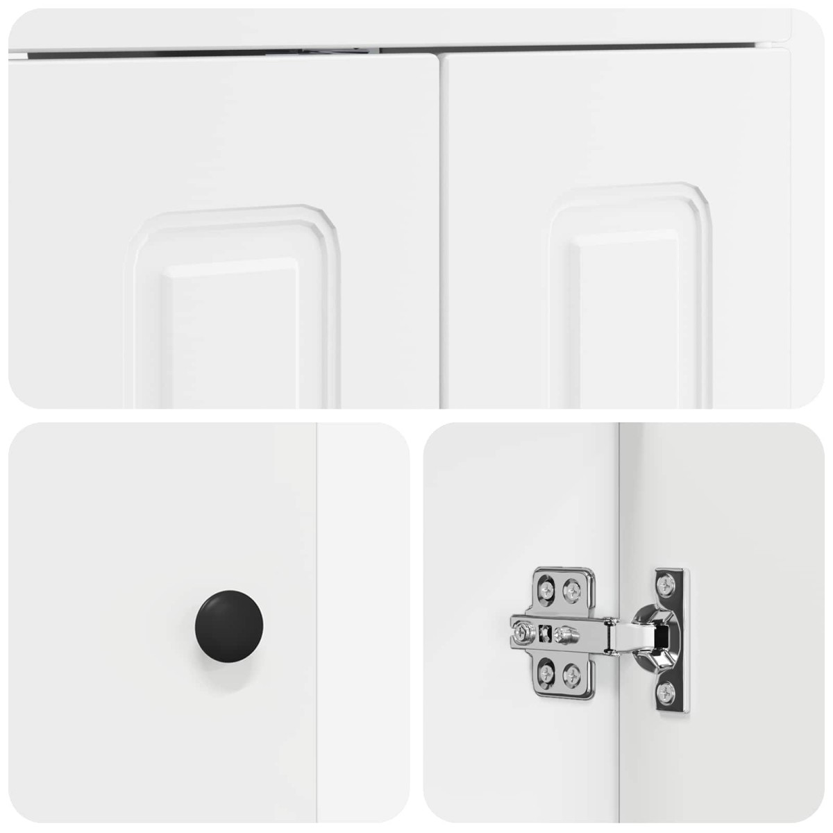 vidaXL Ντουλάπι Κάτω από τον Νιπτήρα Λευκό 56 x 37,5 x 81 εκ