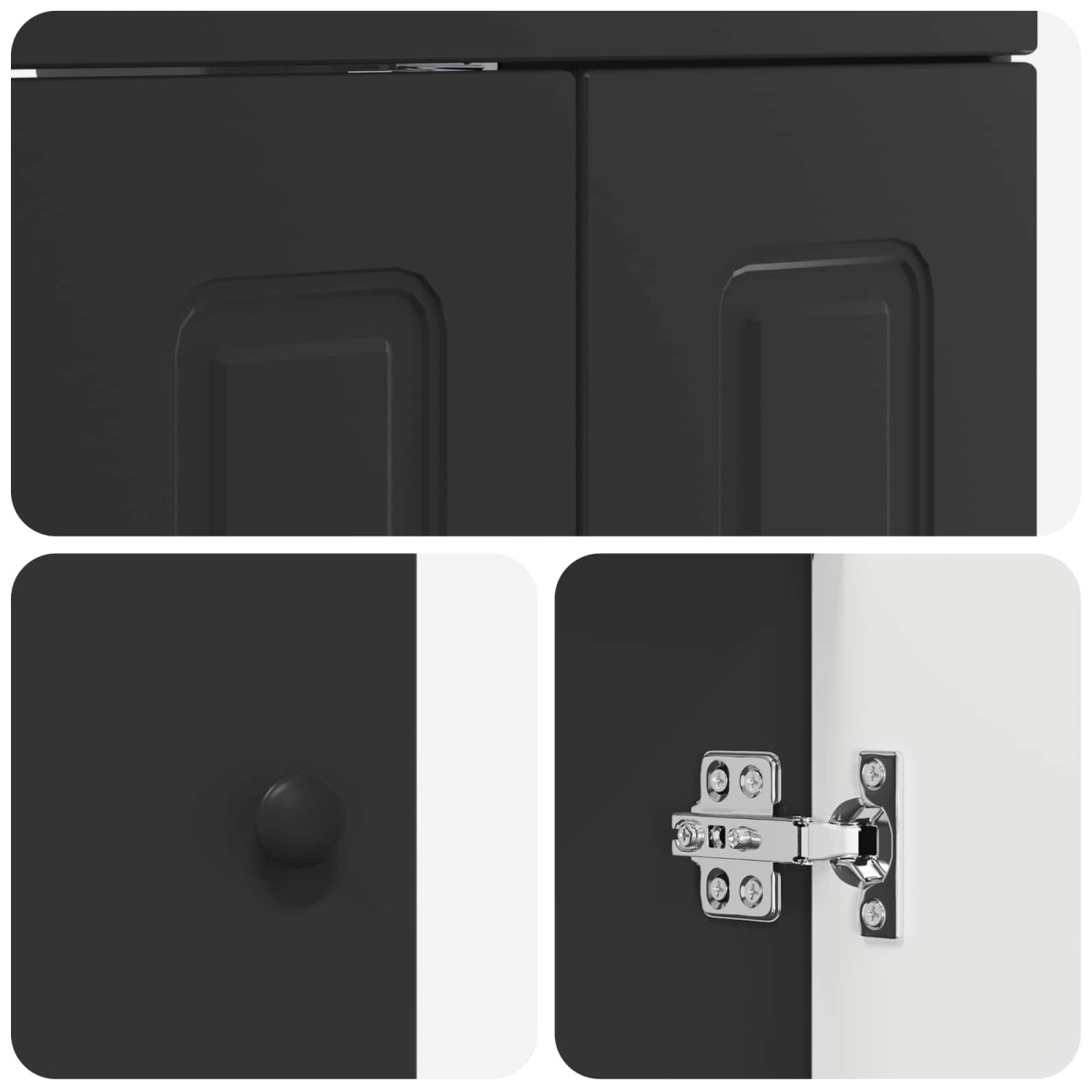 vidaXL Ντουλάπι Κάτω από τον Νιπτήρα Μαύρη Δρυς 56 x 37,5 x 81 εκ