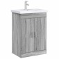 vidaXL Ντουλάπι Κάτω από τον Νιπτήρα Γκρι Sonoma 78,5 x 37,5 x 81 εκ