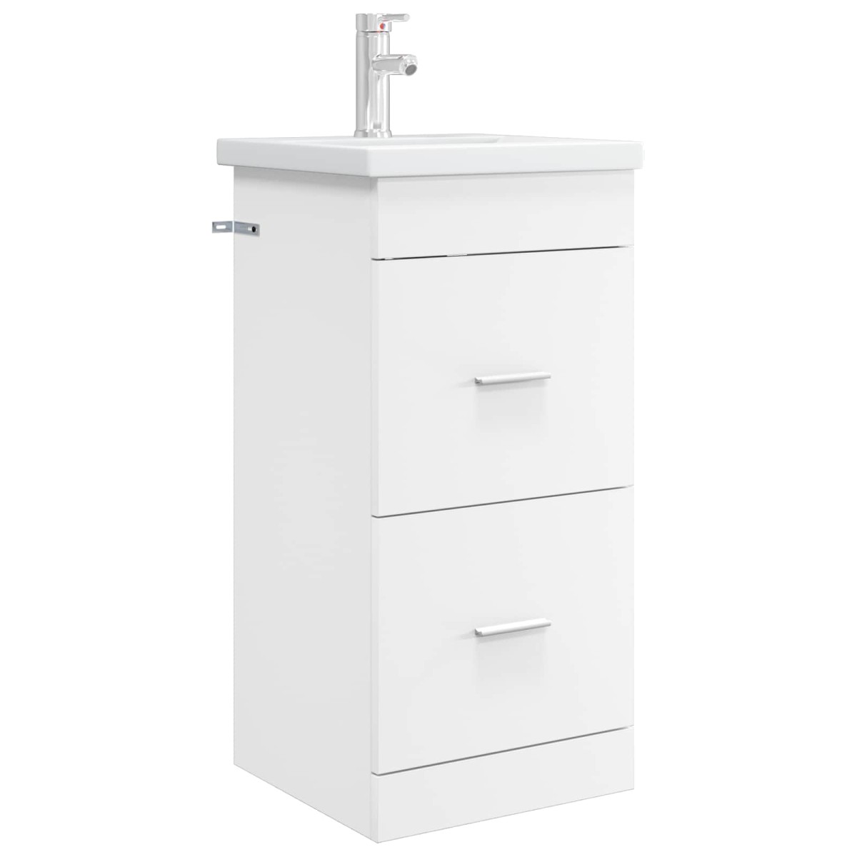 vidaXL Καθρέφτης μπάνιου με νιπτήρα Λευκό 42 x 40 x 84,5 εκ