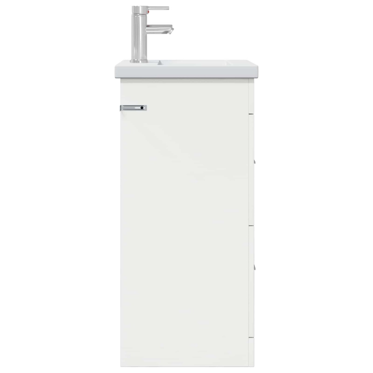 vidaXL Καθρέφτης μπάνιου με νιπτήρα Λευκό 42 x 40 x 84,5 εκ