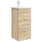 vidaXL Καθρέφτης μπάνιου με νιπτήρα Sonoma Δρυς 42 x 40 x 84,5 εκ