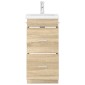 vidaXL Καθρέφτης μπάνιου με νιπτήρα Sonoma Δρυς 42 x 40 x 84,5 εκ