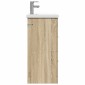 vidaXL Καθρέφτης μπάνιου με νιπτήρα Sonoma Δρυς 42 x 40 x 84,5 εκ