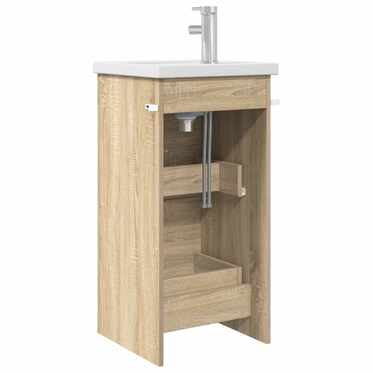 vidaXL Καθρέφτης μπάνιου με νιπτήρα Sonoma Δρυς 42 x 40 x 84,5 εκ