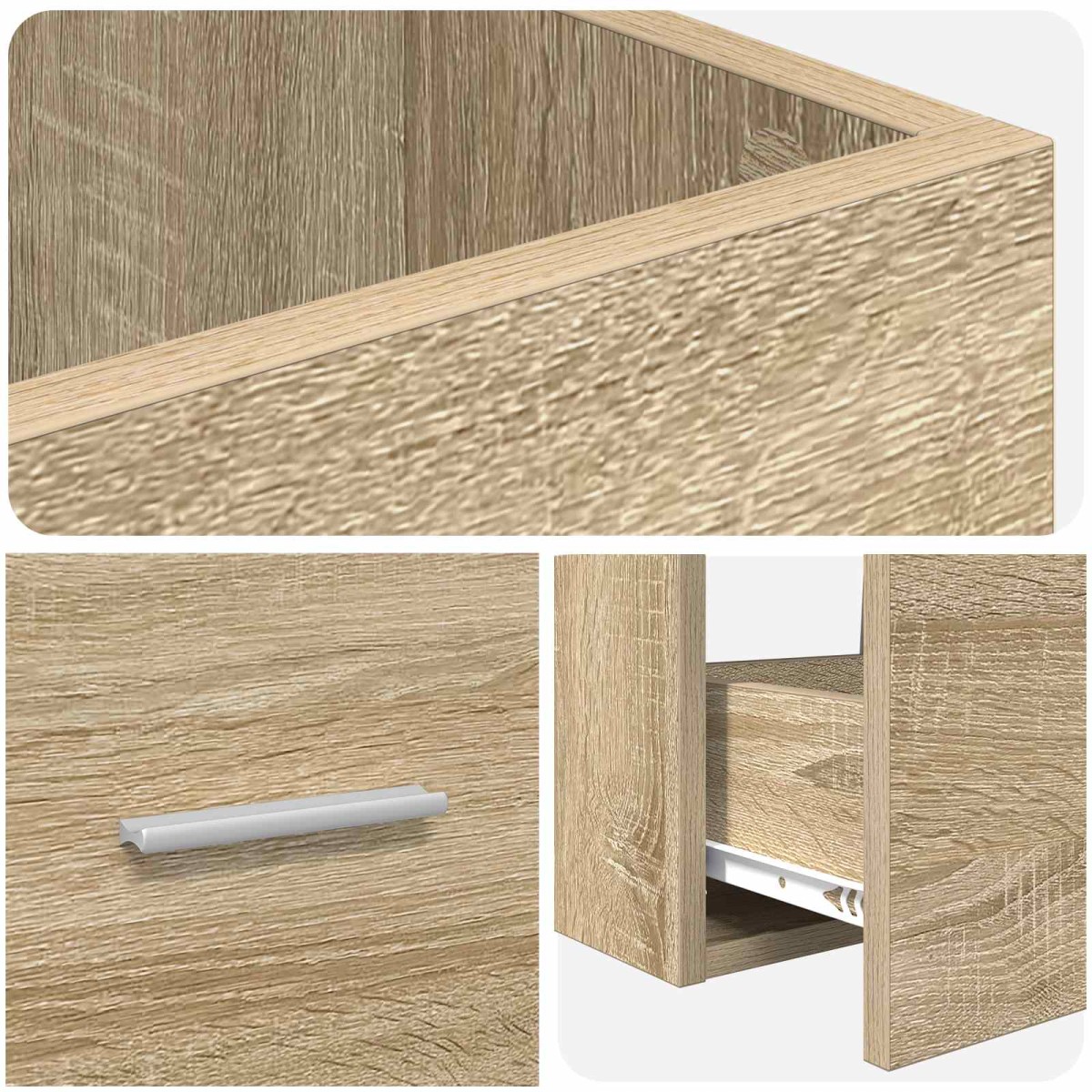 vidaXL Καθρέφτης μπάνιου με νιπτήρα Sonoma Δρυς 42 x 40 x 84,5 εκ