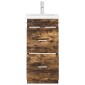 vidaXL Καθρέφτης μπάνιου με νιπτήρα Καπνισμένο Ξύλο Δρυός