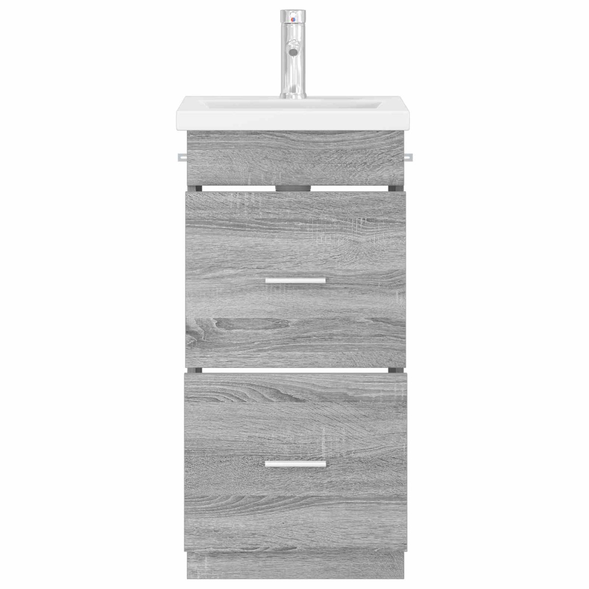 vidaXL Καθρέφτης μπάνιου με νιπτήρα Γκρι Sonoma 42 x 40 x 84,5 εκ