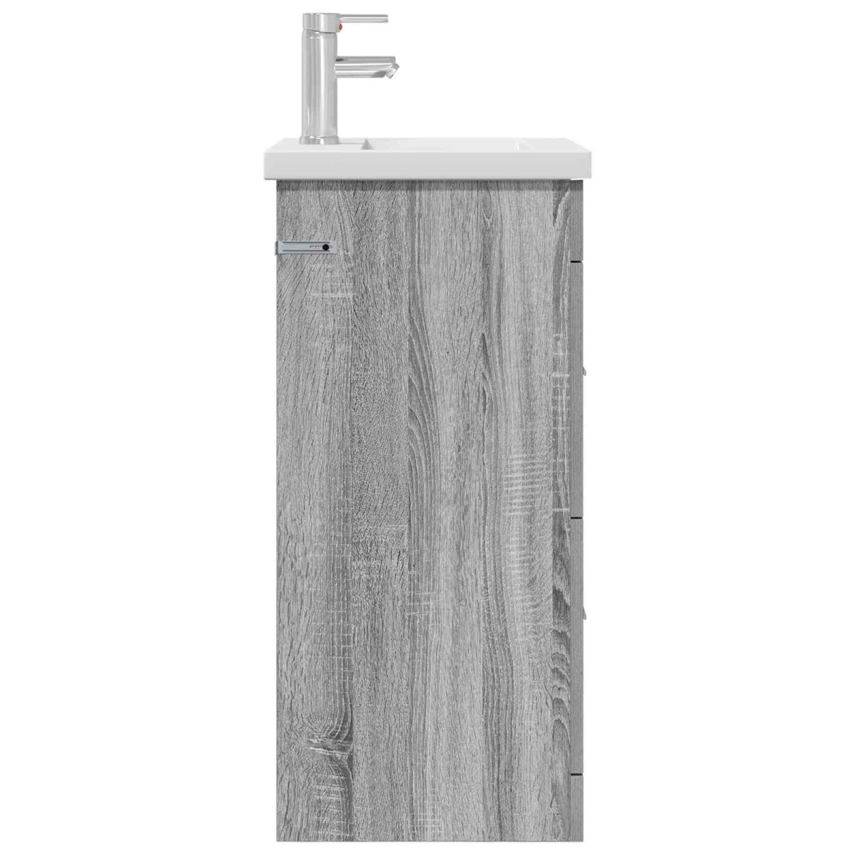 vidaXL Καθρέφτης μπάνιου με νιπτήρα Γκρι Sonoma 42 x 40 x 84,5 εκ