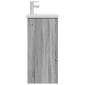 vidaXL Καθρέφτης μπάνιου με νιπτήρα Γκρι Sonoma 42 x 40 x 84,5 εκ