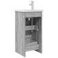 vidaXL Καθρέφτης μπάνιου με νιπτήρα Γκρι Sonoma 42 x 40 x 84,5 εκ