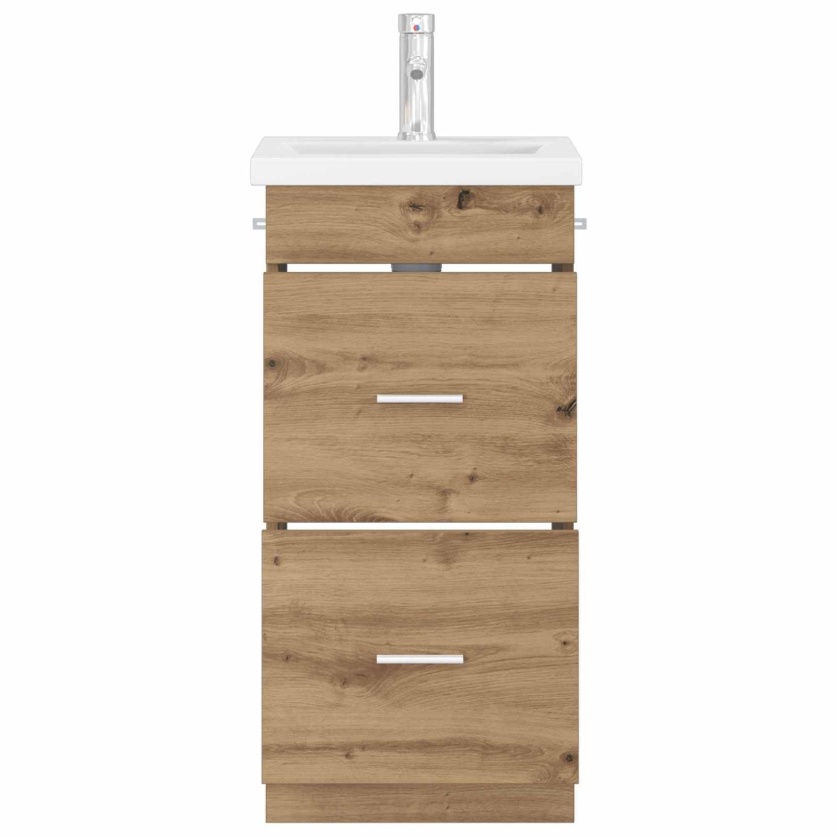 vidaXL Καθρέφτης μπάνιου με νιπτήρα Artisan Δρυς 42 x 40 x 84,5 εκ