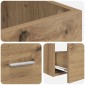 vidaXL Καθρέφτης μπάνιου με νιπτήρα Artisan Δρυς 42 x 40 x 84,5 εκ