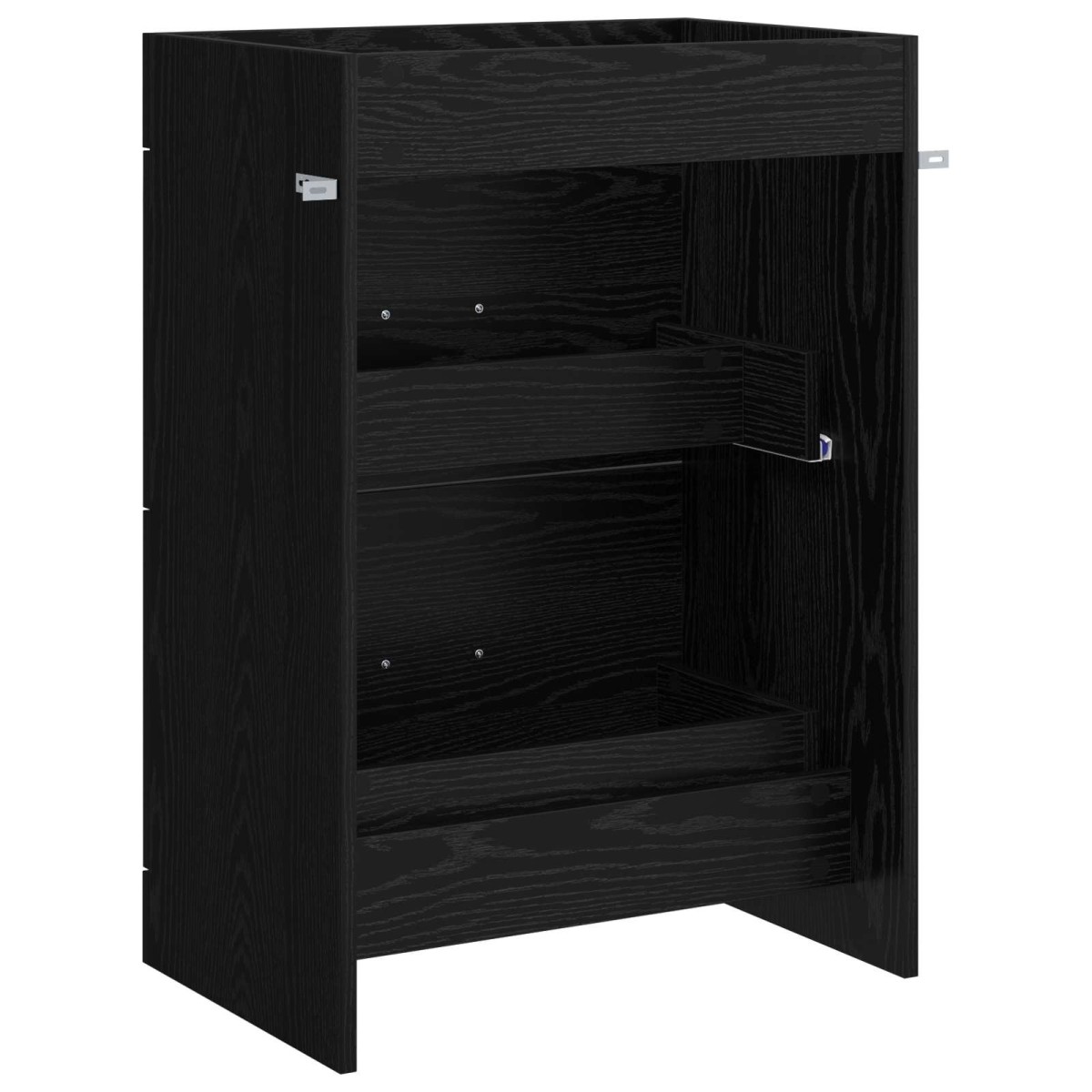 vidaXL Ντουλάπι Κάτω από τον Νιπτήρα Μαύρη Δρυς 56 x 37,5 x 81 εκ