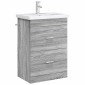 vidaXL Ντουλάπι Κάτω από τον Νιπτήρα Γκρι Sonoma 56 x 37,5 x 81 εκ