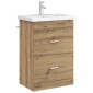 vidaXL Ντουλάπι Κάτω από τον Νιπτήρα Artisan Δρυς 56 x 37,5 x 81 εκ