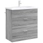 vidaXL Ντουλάπι Κάτω από τον Νιπτήρα Γκρι Sonoma 78,5 x 37,5 x 81 εκ
