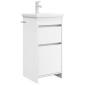 vidaXL Καθρέφτης μπάνιου με νιπτήρα Λευκό 42 x 40 x 84,5 εκ