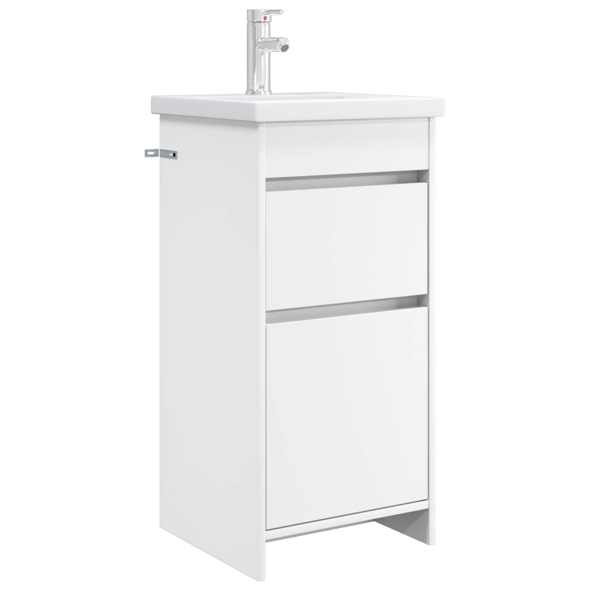 vidaXL Καθρέφτης μπάνιου με νιπτήρα Λευκό 42 x 40 x 84,5 εκ