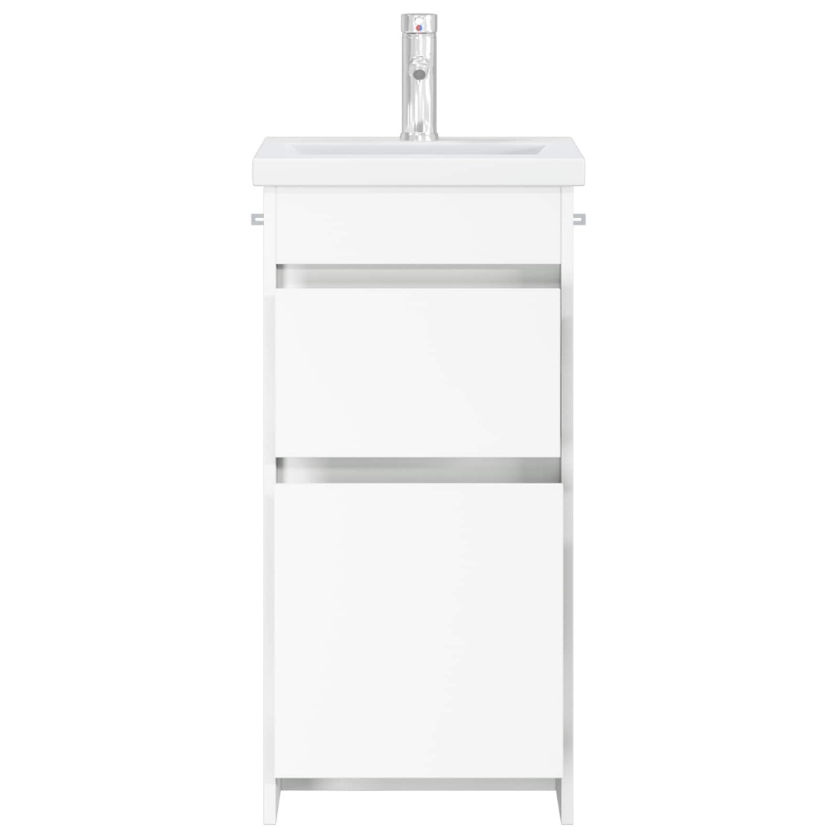 vidaXL Καθρέφτης μπάνιου με νιπτήρα Λευκό 42 x 40 x 84,5 εκ