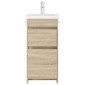 vidaXL Καθρέφτης μπάνιου με νιπτήρα Sonoma Δρυς 42 x 40 x 84,5 εκ