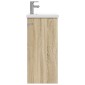 vidaXL Καθρέφτης μπάνιου με νιπτήρα Sonoma Δρυς 42 x 40 x 84,5 εκ