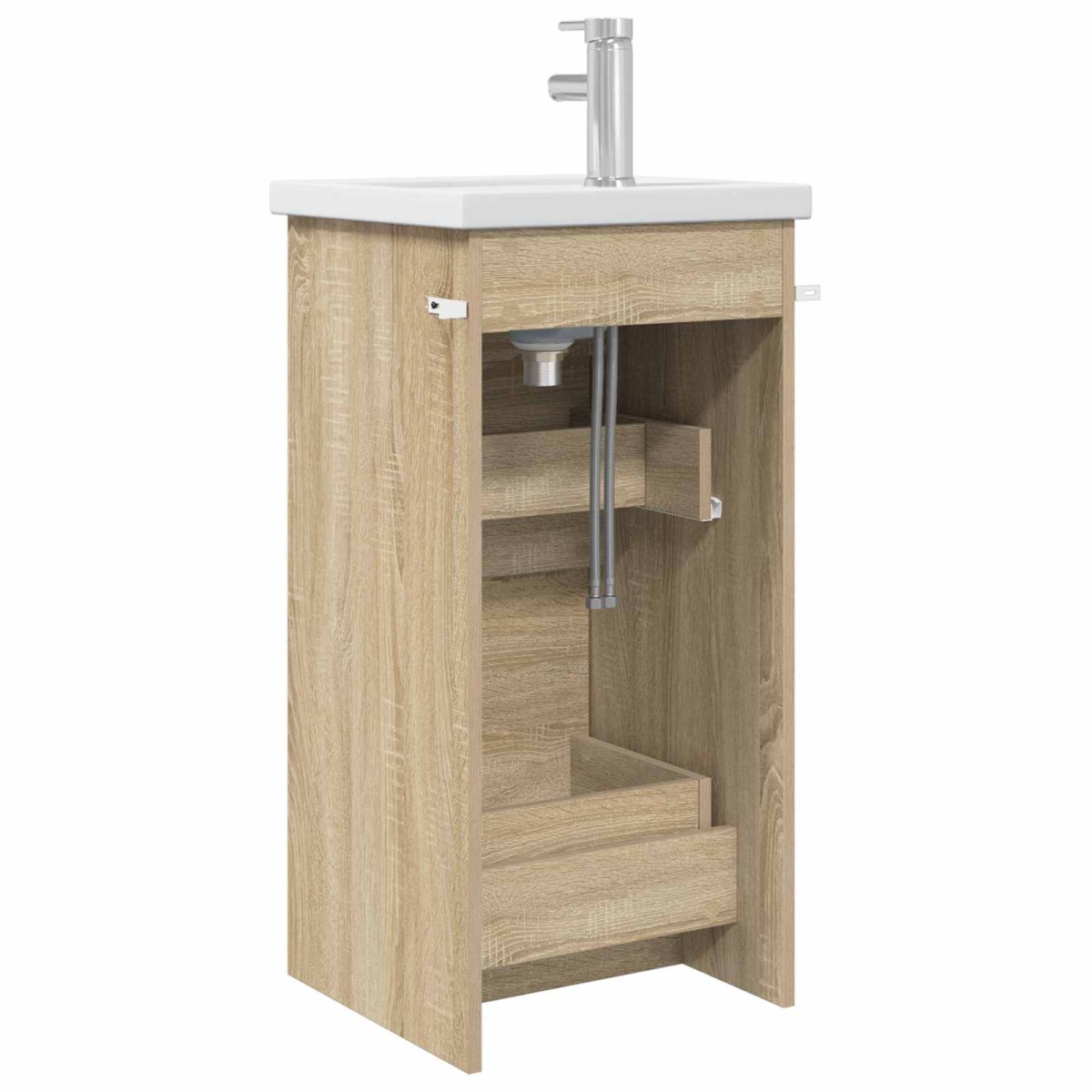 vidaXL Καθρέφτης μπάνιου με νιπτήρα Sonoma Δρυς 42 x 40 x 84,5 εκ