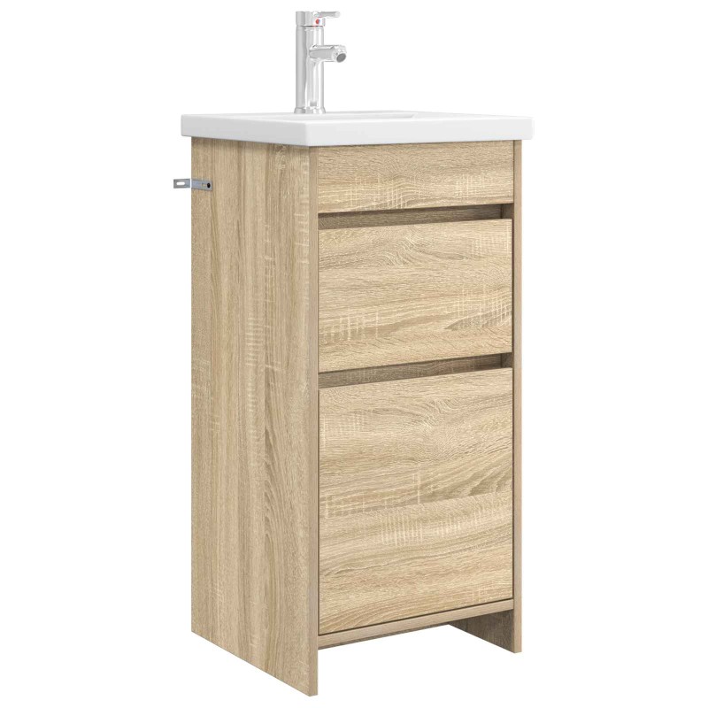 vidaXL Καθρέφτης μπάνιου με νιπτήρα Sonoma Δρυς 42 x 40 x 84,5 εκ