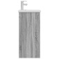 vidaXL Καθρέφτης μπάνιου με νιπτήρα Γκρι Sonoma 42 x 40 x 84,5 εκ