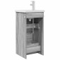 vidaXL Καθρέφτης μπάνιου με νιπτήρα Γκρι Sonoma 42 x 40 x 84,5 εκ