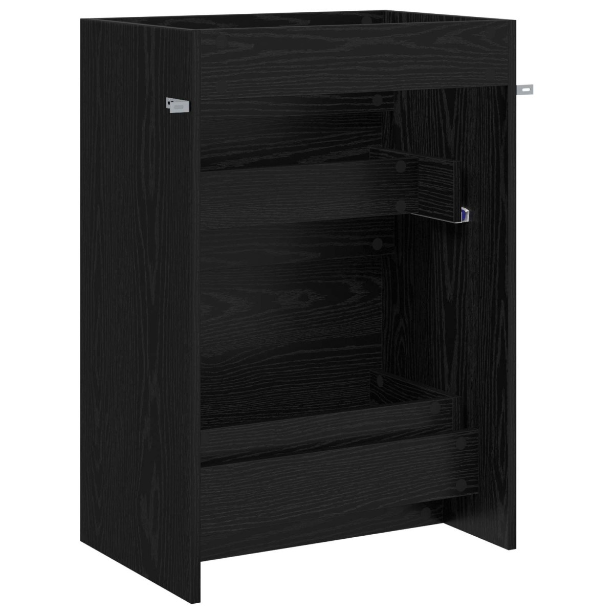 vidaXL Ντουλάπι Κάτω από τον Νιπτήρα Μαύρη Δρυς 56 x 37,5 x 81 εκ