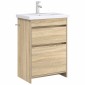 vidaXL Ντουλάπι Κάτω από τον Νιπτήρα Sonoma Δρυς 56 x 37,5 x 81 εκ